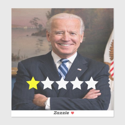 President Joe Biden Goedkeuringsbeoordeling Sticker (Vel)