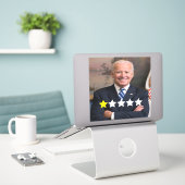 President Joe Biden Goedkeuringsbeoordeling Sticker (Laptop op bureau)