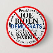 President Joe Biden Kamala Harris Ronde Button 7,6 Cm (Voorkant)