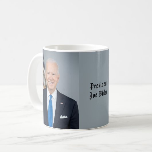 President Joe Biden Officiële 2021 Portret Koffiemok (Voorkant links)