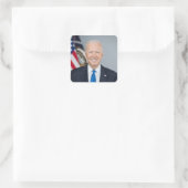President Joe Biden Officiële 2021 Portret Vierkante Sticker (Tas)
