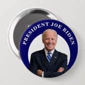 President Joe Biden Portrait Ronde Button 4,0 Cm (Voorkant /achterkant)