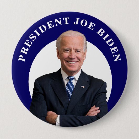 President Joe Biden Portrait Ronde Button 4,0 Cm (Voorkant)