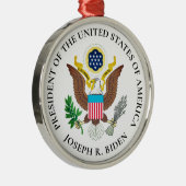 President Joe Biden & Presidential Seal Metalen Ornament (Rechts)