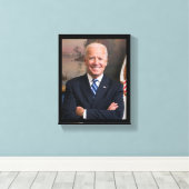 President Joe Biden Voormalig VP Officieel portret Canvas Afdruk (Insitu (Houten vloer))
