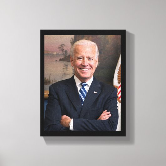 President Joe Biden Voormalig VP Officieel portret Canvas Afdruk (Voorkant)