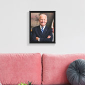 President Joe Biden Voormalig VP Officieel portret Canvas Afdruk (Insitu (Woonkamer))