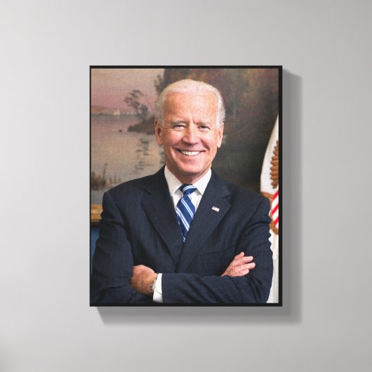 President Joe Biden Voormalig VP Officieel portret Canvas Afdruk (Voorkant)