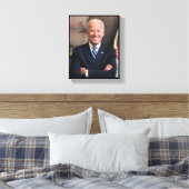 President Joe Biden Voormalig VP Officieel portret Canvas Afdruk (Insitu (Slaapkamer))
