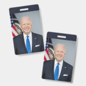 President Joe Biden White House Portrait   Badge (Voor- en achterkant)