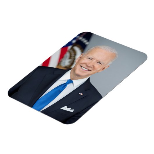 President Joe Biden White House Portrait Magnet Magneet (Linkerzijde)