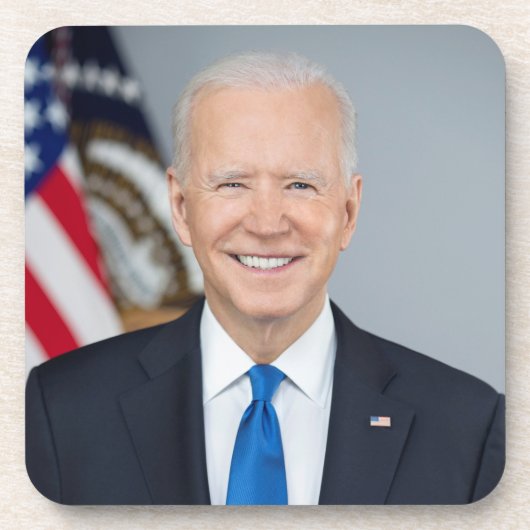 President Joe Biden White House Portret Bier Onderzetter (Voorkant)
