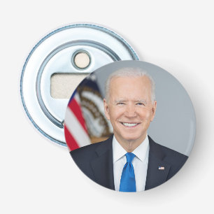 President Joe Biden White House Portret Button Flesopener