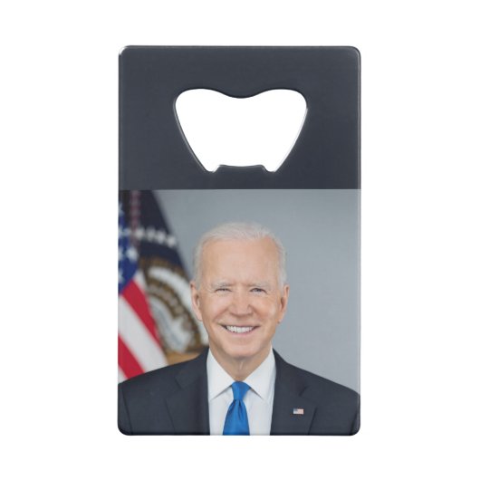 President Joe Biden White House Portret Creditkaart Flessenopener (Achterkant)