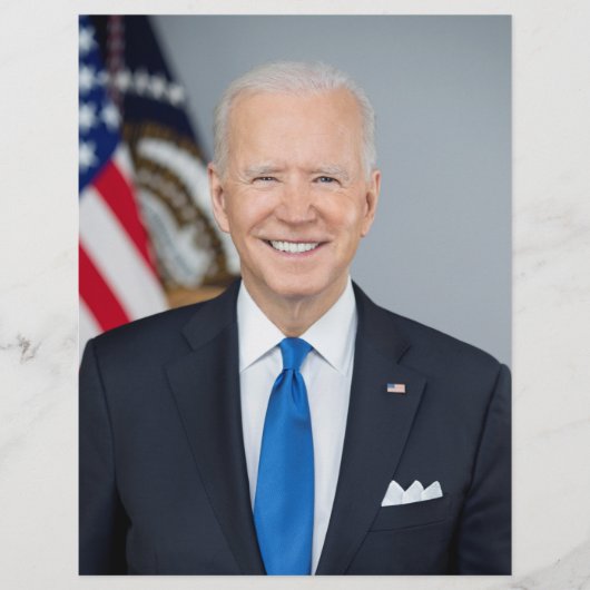 President Joe Biden White House Portret Flyer (Voorkant)