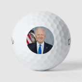 President Joe Biden White House Portret Golfballen (Voorkant)