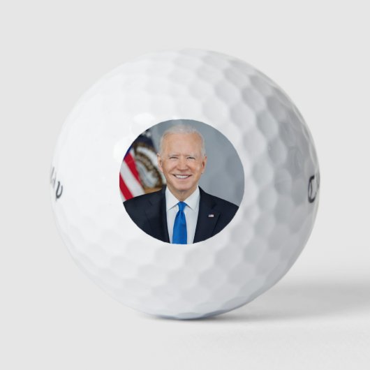 President Joe Biden White House Portret Golfballen (Voorkant)