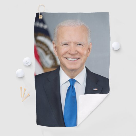 President Joe Biden White House Portret Golfhanddoek (Insitu)