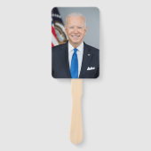 President Joe Biden White House Portret Hand Fa Handwaaier (Voorkant)