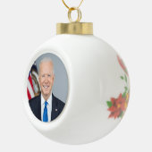 President Joe Biden White House Portret Keramische Bal Ornament (Rechts)