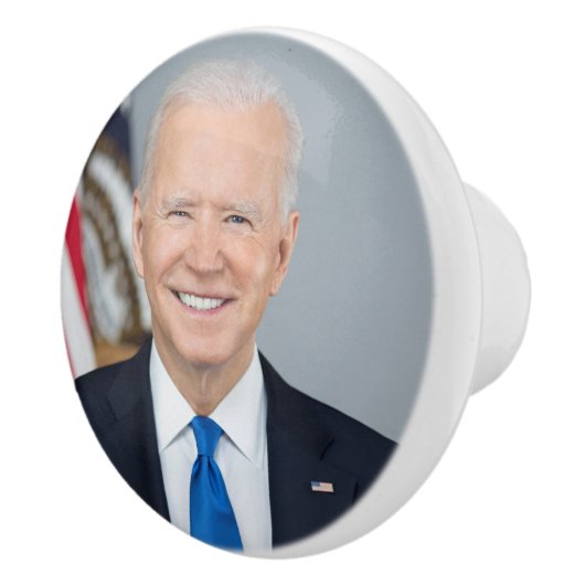 President Joe Biden White House Portret Keramische Knop (Rechts)