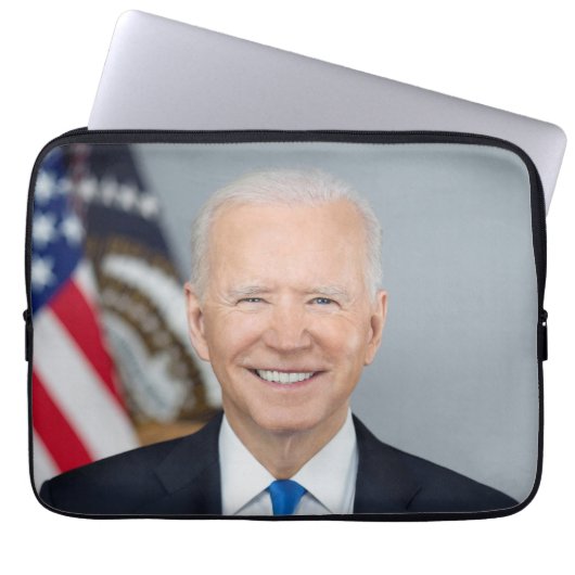 President Joe Biden White House Portret Laptop Laptop Sleeve (Voorkant)
