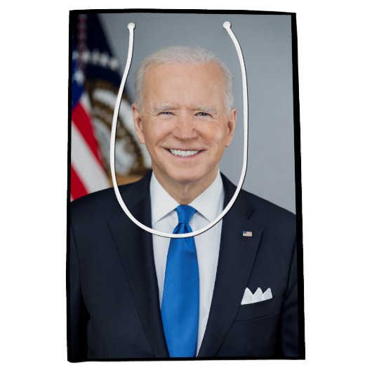 President Joe Biden White House Portret medium Medium Cadeauzakje (Voorkant)