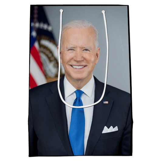 President Joe Biden White House Portret medium Medium Cadeauzakje (Achterkant)