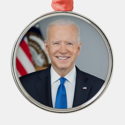President Joe Biden White House Portret Metalen Ornament (Voorkant)