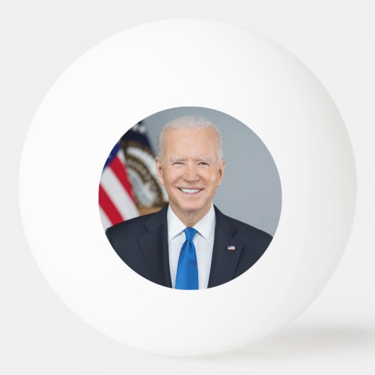President Joe Biden White House Portret Pingpongbal (Voorkant)