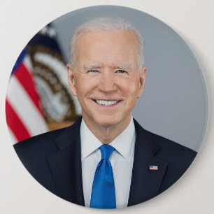 President Joe Biden White House Portret Ronde Button 6,0 Cm