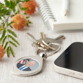 President Joe Biden White House Portret Sleutelhanger (Zijkant)