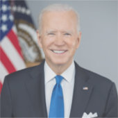 President Joe Biden White House Portret Sticker (Voorkant)