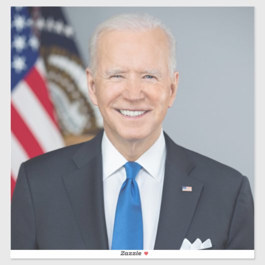President Joe Biden White House Portret Sticker (Vel)