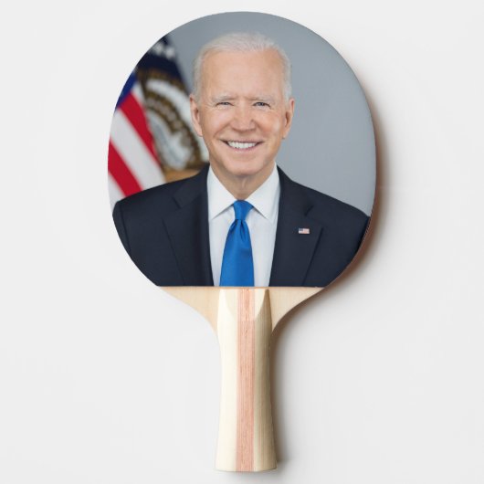 President Joe Biden White House Portret Tafeltennisbatje (Voorkant)