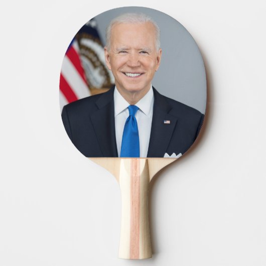 President Joe Biden White House Portret Tafeltennisbatje (Voorkant)