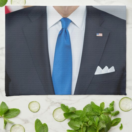 President Joe Biden White House Portret Theedoek (Gevouwen)