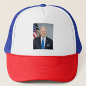 President Joe Biden White House Portret Trucker Pet (Voorkant)