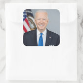 President Joe Biden White House Portret Vierkante Sticker (Tas)