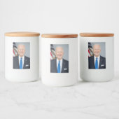 President Joe Biden White House Portret Voedselcontainer Etiket (Flessen)