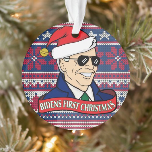 President Joe Bidens Eerste Kerstkerst Ornament (Boom)