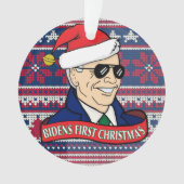 President Joe Bidens Eerste Kerstkerst Ornament (voorkant)