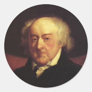 President John Adams Ronde Sticker