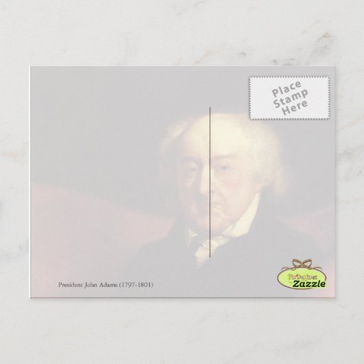 President John Admas Briefkaart (Achterkant)