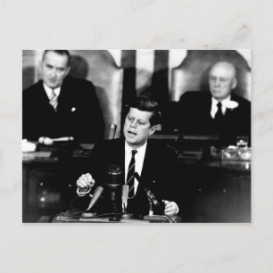 President John F. Kennedelijke Mannen voor de Moon Briefkaart