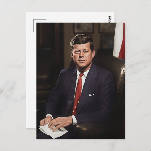President John F. Kennedy Briefkaart (Voorkant / Achterkant)