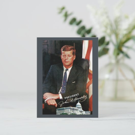 President John F. Kennedy  Briefkaart (Staand voorkant)