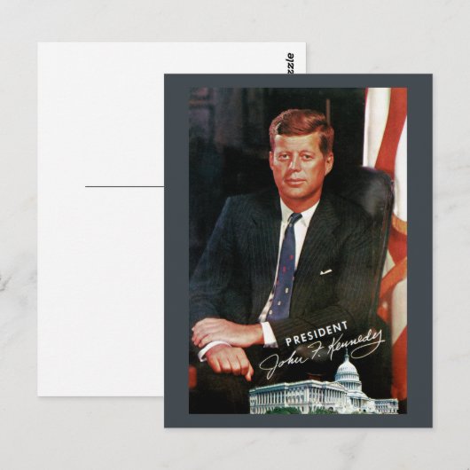 President John F. Kennedy  Briefkaart (Voorkant / Achterkant)