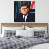 President John F. Kennedy Canvas Afdruk (Insitu (Slaapkamer))