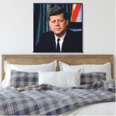 President John F. Kennedy Canvas Afdruk (Insitu (Slaapkamer))